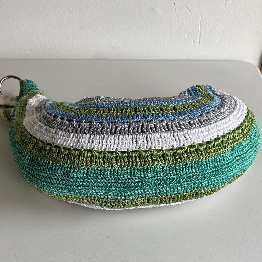 The Sak Green and Blue Crochet Hobo Bag - Picture 8 of 10